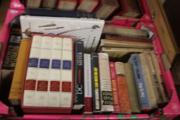 A TRAY OF BOOKS ON MILITARY AND POLITICS TO INCLUDE CHURCHILL