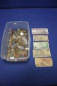 A COLLECTION OF OLD COINS AND BANKNOTES