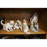 A COLLECTION OF LLADRO AND NAO FIGURES