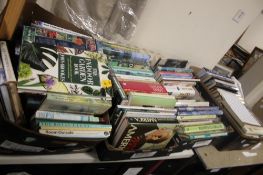 LARGE SELECTION OF BOXES OF MISCELLANEOUS BOOKS TO INCLUDE GARDENING , ARCHITECHTAL ART ETC