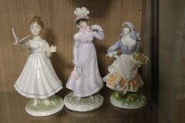THREE ROYAL WORCESTER FIGURES TO INCLUDE HIGH HOPE, ETC