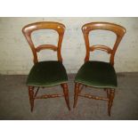 2 ANTIQUE BALLOON BACKED CHAIRS