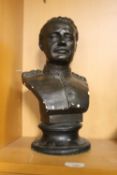AN ART UNION OF LONDON BRONZED PLASTER BUST OF A MILLITARY OFFICER