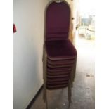 A QUANTITY OF STACKING CHAIRS