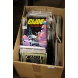 A BOX OF MISCELLANEOUS COMICS TO INCLUDE GI JOE, ROBIN, STARMAN, ETC