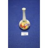 A FRUIT PATTERNED ROYAL WORCESTER VASE