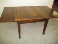 A 1920'S OAK DRAWER LEAF TABLE