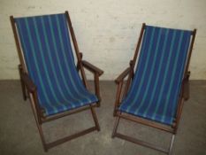 TWO VINTAGE DECKCHAIRS