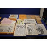 A TRAY OF EPHEMERA TO INCLUDE MUSIC
