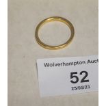 AN 18CT GOLD WEDDING BAND 2.94 G