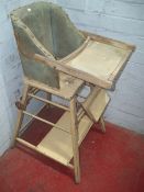 A CONVERTABLE 1940S HIGH CHAIR