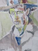 D. GRANT (XX). Impressionist portrait study of Adrian Stephens (see verso), signed lower left,