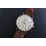 A SMITHS VINTAGE 9CT GOLD WRIST WATCH, Dia 3.25 cm