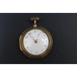 A BRASS PAIR CASED POCKET WATCH BY ROBERT PHILIP OF LONDON, No.17309, A/F, Dia 5 cm