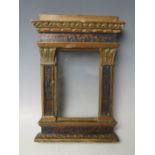 A 19TH CENTURY SMALL GRAND TOUR STYLE FRAME, frame W 6 cm to top, 3 cm to sides, 4 cm to bottom,