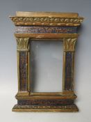A 19TH CENTURY SMALL GRAND TOUR STYLE FRAME, frame W 6 cm to top, 3 cm to sides, 4 cm to bottom,