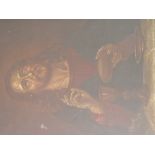 DUTCH SCHOOL (XIX) Religious figure, oil, gilt/ebonised frame and glazed, 38 x 28 cm
