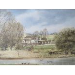 ALAN INGHAM (b.1920). 'River Windrush at Swinbrook', signed lower left, watercolour, framed and