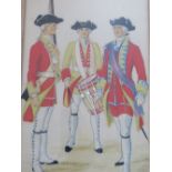 E.V. HOWELL. A pair of studies of soldiers in full dress, Office, Private and Sergeant of The