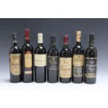 7 BOTTLES OF VINTAGE RIOJA ETC TO INCLUDE 1 BOTTLE OF BARON DE LAY RESERVA 1991 - TOP SHOULDER, 1