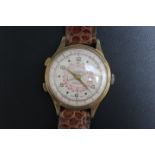 A VINTAGE SWISS ANTIMAGNETIC MULTI DIAL WRIST WATCH, Dia 4 cm