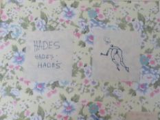 TRACY EMIN (b.1963). Modernist composition 'Hades Hades', signed and dated 2009 on piece of silk