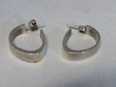 GEORG JENSEN. A pair of George Jensen modernist earrings, stamped Georg Jensen, 925S and number 422,
