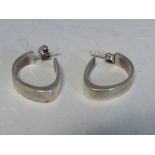 GEORG JENSEN. A pair of George Jensen modernist earrings, stamped Georg Jensen, 925S and number 422,