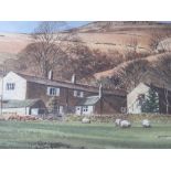 ALAN INGHAM (b.1920). 'Clough Farm Near Nether Booth, Derbyshire', see verso, signed lower left,