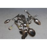 A COLLECTION OF HALLMARKED SILVER FLATWARE, various dates, makers and styles, approx combined weight