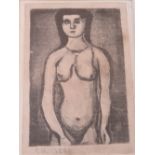 GEORGES ROUALT (1871-1958) Portrait of a female, initialled lower left and dated 1929, etching,