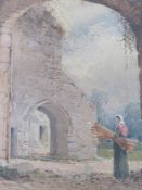 MARTIN HENRY POPE (1843-1908) Three framed watercolours to include Priory gateway Kenilworth,