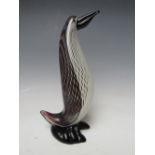 A MURANO DIN MARTENS ZANETTI FIGURE OF A PENGUIN, unsigned, approx H 23 cm