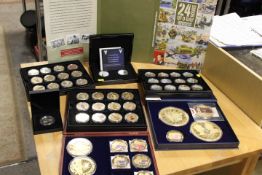 A COLLECTION OF ASSORTED COMMEMORATIVE COLLECTOR COINS, TO INCLUDE 'THE ICONIC LONDON COLLECTION,