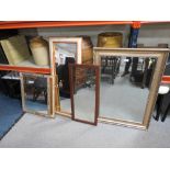 A COLLECTION OF FIVE ASSORTED MODERN MIRRORS (5)