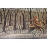 A COLLECTION OF MID CENTURY AND MODERNIST PRINTS AND PAINTINGS TO INCLUDE 'THROUGH# THE FOREST '