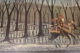 A COLLECTION OF MID CENTURY AND MODERNIST PRINTS AND PAINTINGS TO INCLUDE 'THROUGH# THE FOREST '