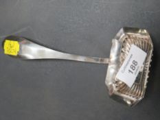 A CONTINENTAL SILVER SIFTER SPOONS WITH IMPRESSED MARKS