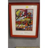 A FRAMED AND GLAZED LORNA BAILEY PRINT - SIGNED BOTTOM RIGHT