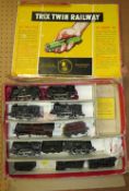 A SELECTION OF TRIX TWIN RAILWAY LOCOMOTIVES AND TENDER, contained in a Trix box