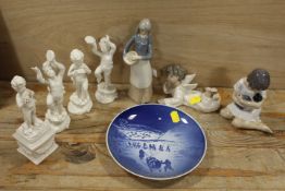 A COLLECTION OF CERAMICS TO INCLUDE ROYAL COPENHAGEN FIGURINE