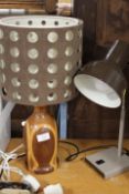 A TABLE LAMP TOGETHER WITH A DESK LAMP