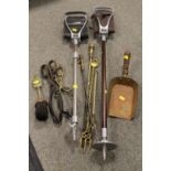 TWO SHOOTING STICKS, COMPANION SET ITEMS ETC