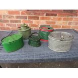 FIVE ANTIQUE FISHING BAIT BOXES / TINS