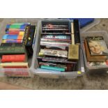 TWO TRAYS OF ASSORTED BOOKS TO INCLUDE HARRY POTTER AND LORD OF THE RINGS