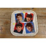 A VINTAGE BEATLES METAL TRAY