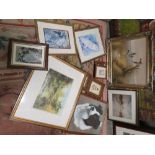 SELECTION OF ASSORTED PICTURES AND PRINTS TO INCLUDE AN OIL ON CANVAS