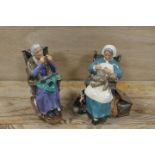 TWO ROYAL DOULTON FIGURINES - STITCH IN TIME AND NANNY