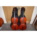 TWO CASED CELLOS A/F