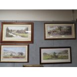 FIVE FRAMED AND GLAZED LIMITED EDITION PRINTS SIGNED BY ALAN INGHAM .